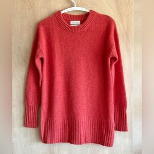 Rachel Zoe 100% Cashmere Crewneck Sweater Coral Soft Luxe Women’s Med